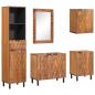 Preview: Badezimmer Sets mit Regal Akazie Braun Winish Massivholz Mango