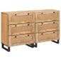 Preview: ARDEBO.de - Sideboard Braun Massivholz Mango