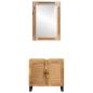 Preview: Badezimmer Sets mit Speicher mit Tür Natur Massivholz Mango