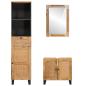 Preview: Badezimmer Sets mit Schubladen mit Regal Natur Massivholz Mango