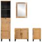 Preview: Badezimmer Sets mit Schubladen mit Regal Natur Massivholz Mango