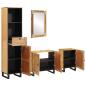 Preview: Badezimmer Sets mit Schubladen mit Regal Natur Massivholz Mango