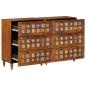 Preview: Sideboard 2 pcs Walnuss 60 x 33,5 x 75 cm Massivholz Mango