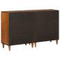 Preview: Sideboard 2 pcs Walnuss 60 x 33,5 x 75 cm Massivholz Mango