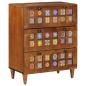 Preview: Sideboard 3 pcs Walnuss Massivholz Mango