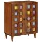 Preview: Sideboard 3 pcs Walnuss Massivholz Mango