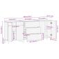 Preview: Sideboard 3 pcs Walnuss Massivholz Mango