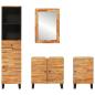 Preview: Badezimmer Sets mit Schubladen mit Regal Natur Massivholz Mango