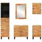 Preview: Badezimmer Sets mit Schubladen mit Regal Natur Massivholz Mango