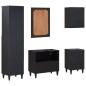 Preview: Badezimmerschrank-Set mit Schubladen 5 pcs Massivholz Mango