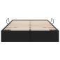Preview: Aufbewahrungsbett mit Matratze Schwarz 120 x 190 cm Kunstleder