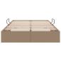 Preview: Aufbewahrungsbett Cappuccino 120 x 200 cm Kunstleder
