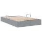 Preview: Aufbewahrungsbett mit Matratze Hellgrau 120 x 200 cm Stoff