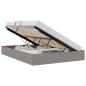 Preview: Aufbewahrungsbett mit Matratze Taupe 140 x 200 cm Stoff