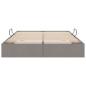Preview: Aufbewahrungsbett mit Matratze Taupe 140 x 200 cm Stoff