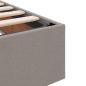 Preview: Aufbewahrungsbett mit Matratze Taupe 140 x 200 cm Stoff