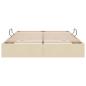 Preview: Aufbewahrungsbett mit Matratze Creme 140 x 200 cm Stoff
