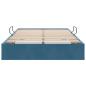 Preview: Aufbewahrungsbett mit Matratze Dunkelblau 120 x 200 cm Samt
