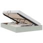 Preview: Aufbewahrungsbett mit Matratze Hellgrau 140 x 190 cm Samt