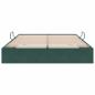 Preview: Aufbewahrungsbett mit Matratze Dunkelgrün 140 x 190 cm Samt