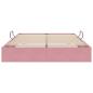 Preview: Aufbewahrungsbett mit Matratze Rosa 140 x 200 cm Samt