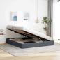 Preview: Aufbewahrungsbett mit Matratze Dunkelgrau 160 x 200 cm Samt