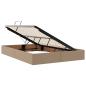 Preview: ARDEBO.de - Aufbewahrungsbett mit Matratze Cappuccino 140 x 190 cm
