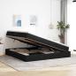 Preview: Aufbewahrungsbett mit Matratze Schwarz 200 x 200 cm Polyester