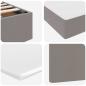 Preview: Aufbewahrungsbett mit Matratze Taupe 200 x 200 cm Polyester
