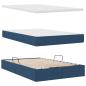 Preview: Aufbewahrungsbett mit Matratze Blau 120 x 200 cm Polyester