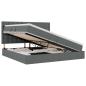 Preview: Aufbewahrungsbett mit Matratze Dunkelgrau 200 x 200 cm