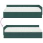 Preview: Eckbettgestell mit Matratze Sonstiges 2 pcs Grün Stoff