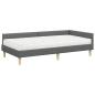 Preview: Eckbettgestell mit Matratze 2 stk. Dunkelgrau 90 x 190 cm Stoff