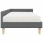 Preview: ARDEBO.de - Eckbettgestell mit Matratze Sonstiges 2 pcs Grau Stoff