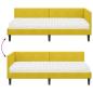 Preview: Eckbettgestell mit Matratze Sonstiges 2 pcs Gelb Samt