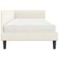 Preview: Eckbettgestell mit Matratze Sonstiges 2 pcs Creme Samt