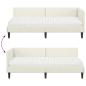 Preview: Eckbettgestell mit Matratze Sonstiges 2 pcs Creme Samt