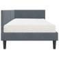 Preview: Eckbettgestell mit Matratze Sonstiges 2 pcs Grau Samt