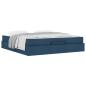 Preview: Bettgestell mit Matratze mit Matratze 2 pcs Blau Stoff