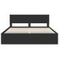 Preview: Bettrahmen mit Kopfteil Schwarz 200 x 200 cm Holzwerkstoff
