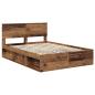 Preview: Bettrahmen mit Kopfteil Altholz 160 x 200 cm Holzwerkstoff