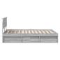 Preview: Bettrahmen Graues Sonoma 150 x 200 cm Holzwerkstoff