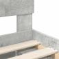 Preview: Bettrahmen mit Kopfteil Beton Grau 100 x 200 cm Holzwerkstoff