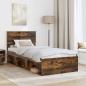 Preview: Bettrahmen Geräucherte Eiche 100 x 200 cm Holzwerkstoff