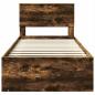 Preview: Bettrahmen Geräucherte Eiche 100 x 200 cm Holzwerkstoff
