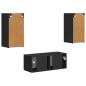 Preview: TV-Schrankset Wandmontiert 2 pcs Schwarz Holzwerkstoff