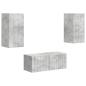 Preview: TV-Schrankset Wandmontiert 2 pcs Beton Grau Holzwerkstoff