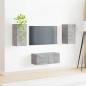 Preview: TV-Schrankset Wandmontiert 2 pcs Beton Grau Holzwerkstoff