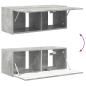 Preview: TV-Schrankset Wandmontiert 2 pcs Beton Grau Holzwerkstoff