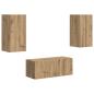 Preview: TV-Schrankset Wandmontiert 2 pcs Artisan-Eiche Holzwerkstoff